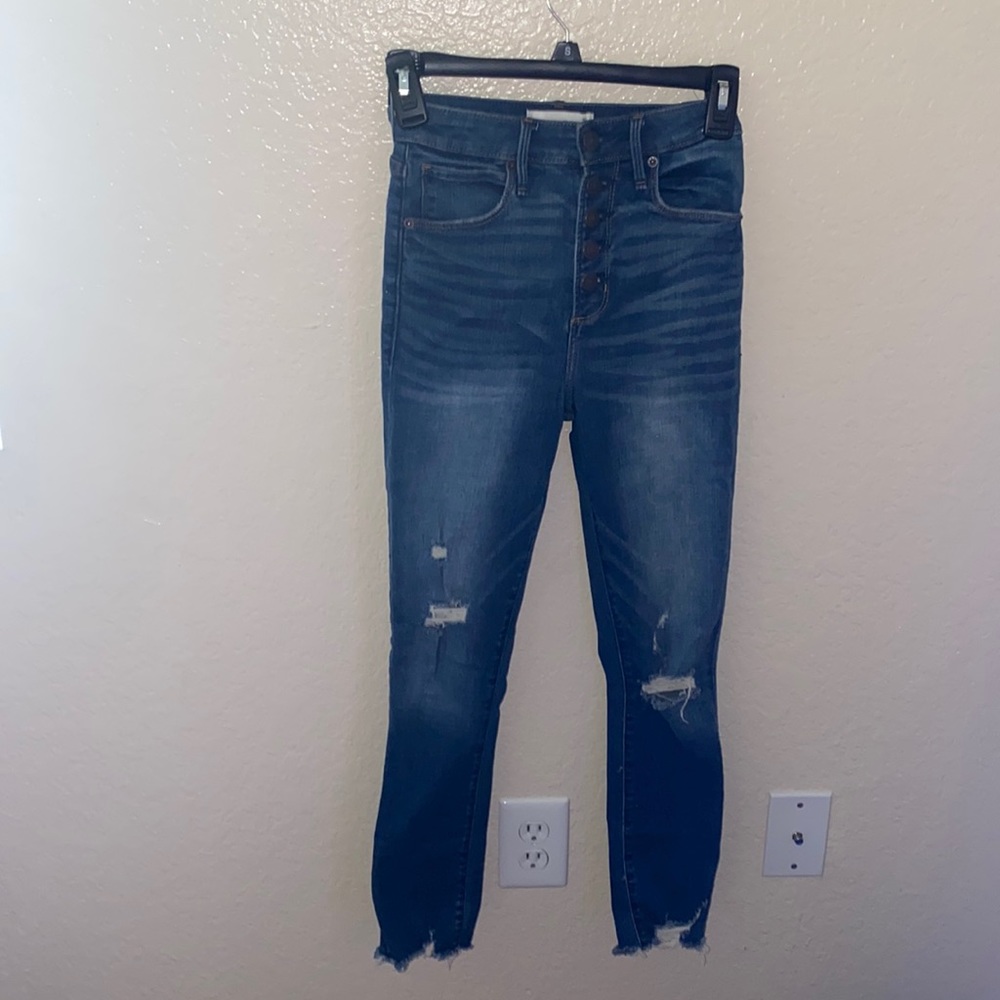 Abercrombie High Rise Super Skinny Ankle (Curve Love) Jeans size 24
